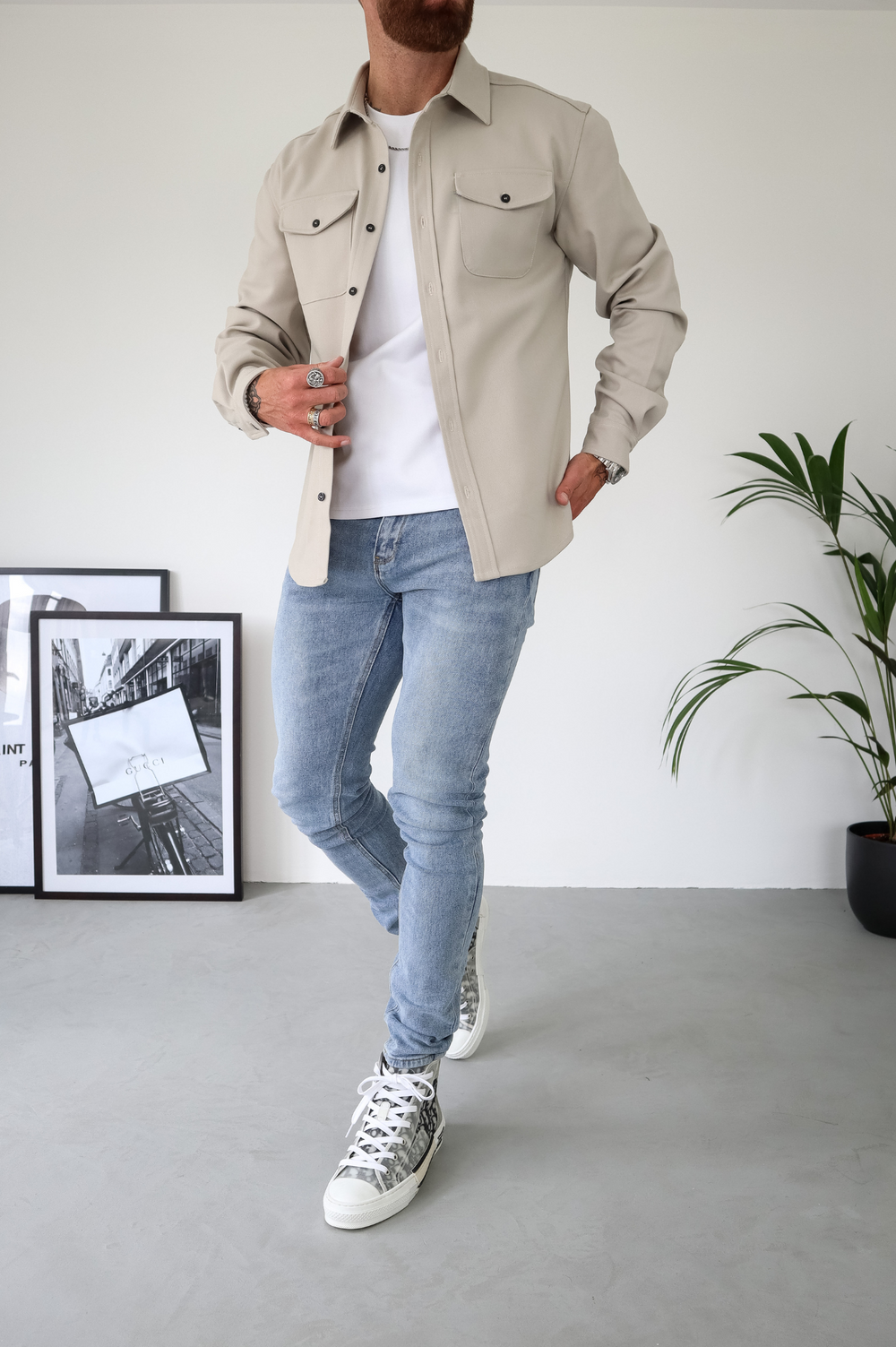 Men's Utility Button-Up Shacket in a Regular Fit
