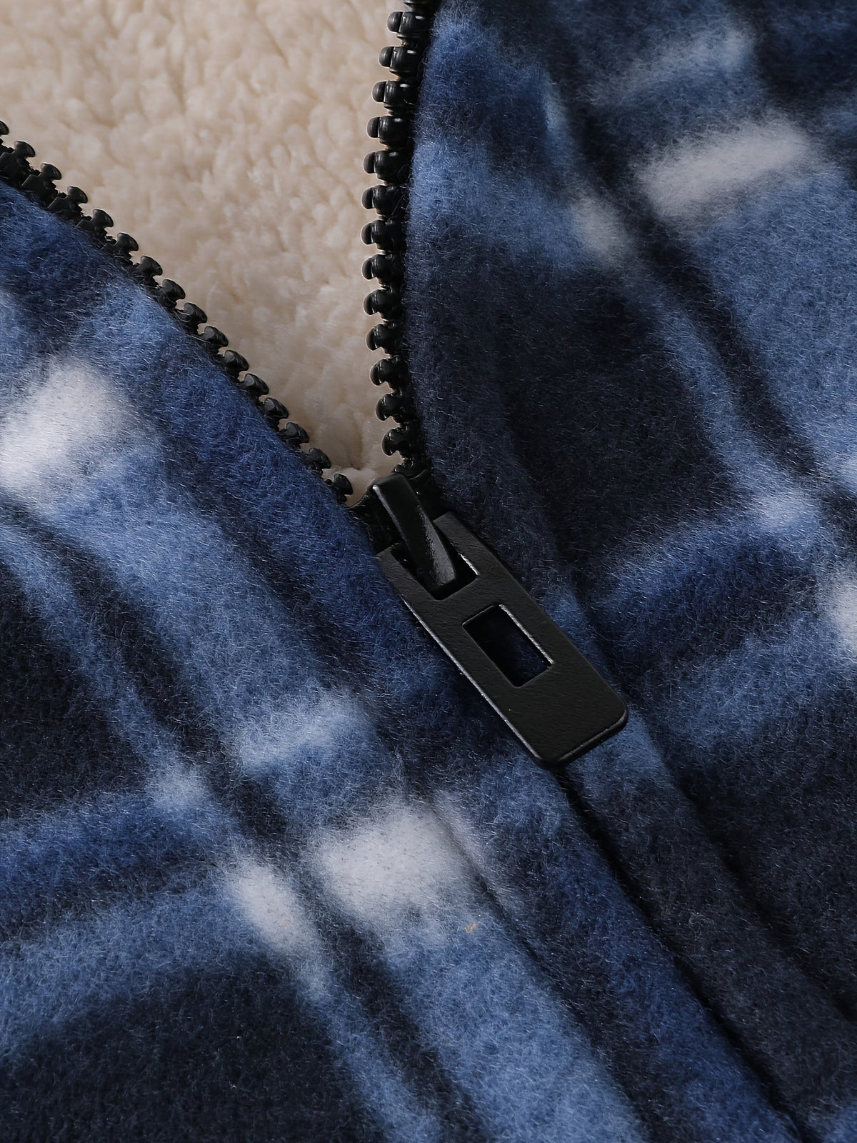 Men's Plush-Lined Zip-Up Hooded Jacket in Solid or Plaid