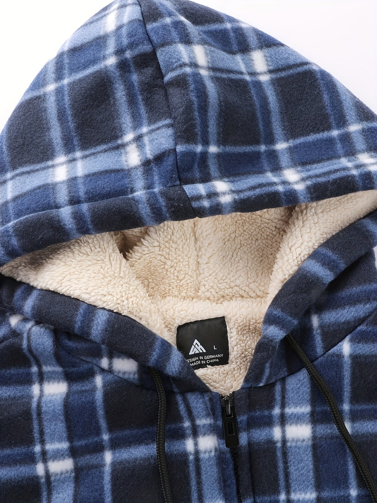 Men's Plush-Lined Zip-Up Hooded Jacket in Solid or Plaid