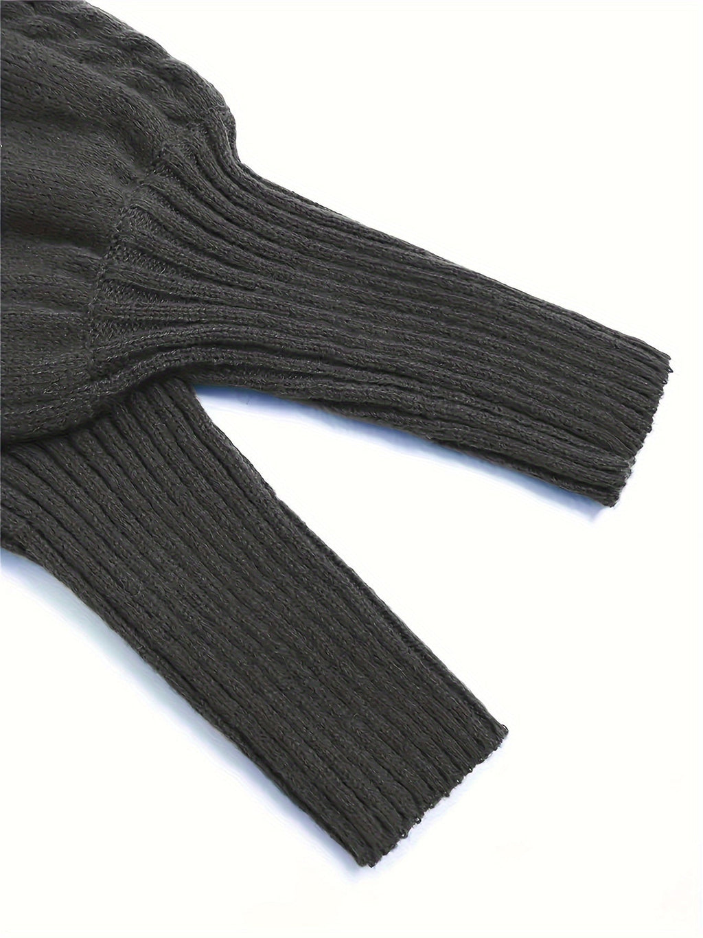 Women's Easy-Drape Cable-Knit Sweater with Half-High Collar