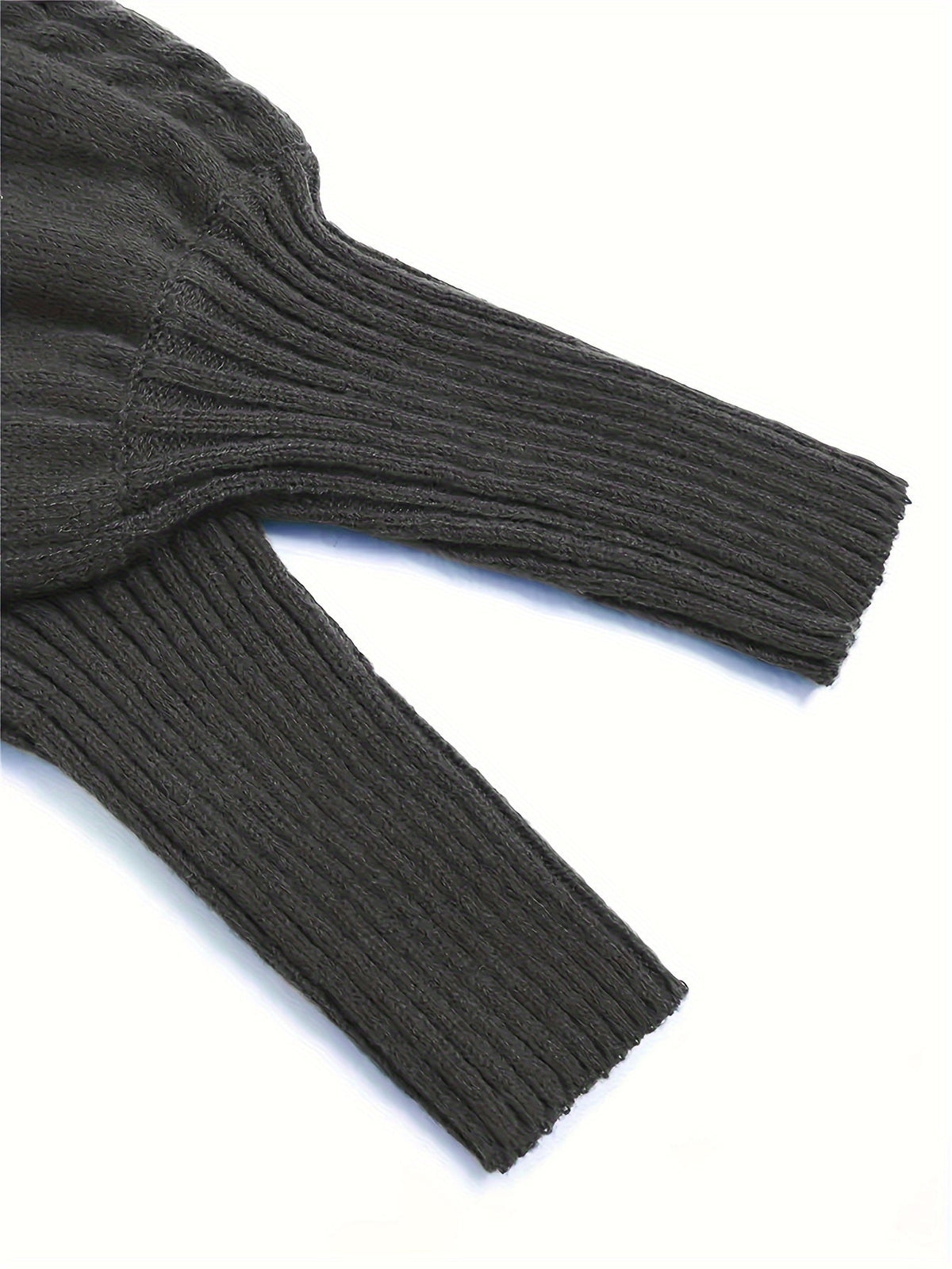 Women's Easy-Drape Cable-Knit Sweater with Half-High Collar