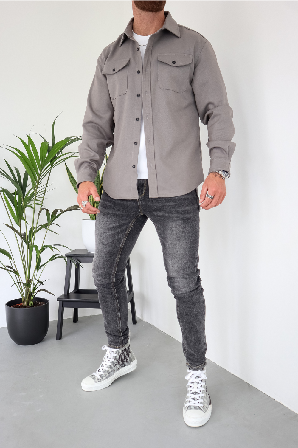 Men's Utility Button-Up Shacket in a Regular Fit