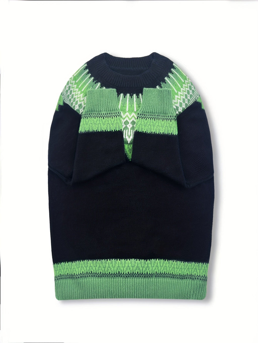 Women's Chunky Nature Motif Jacquard Crew Neck Pullover