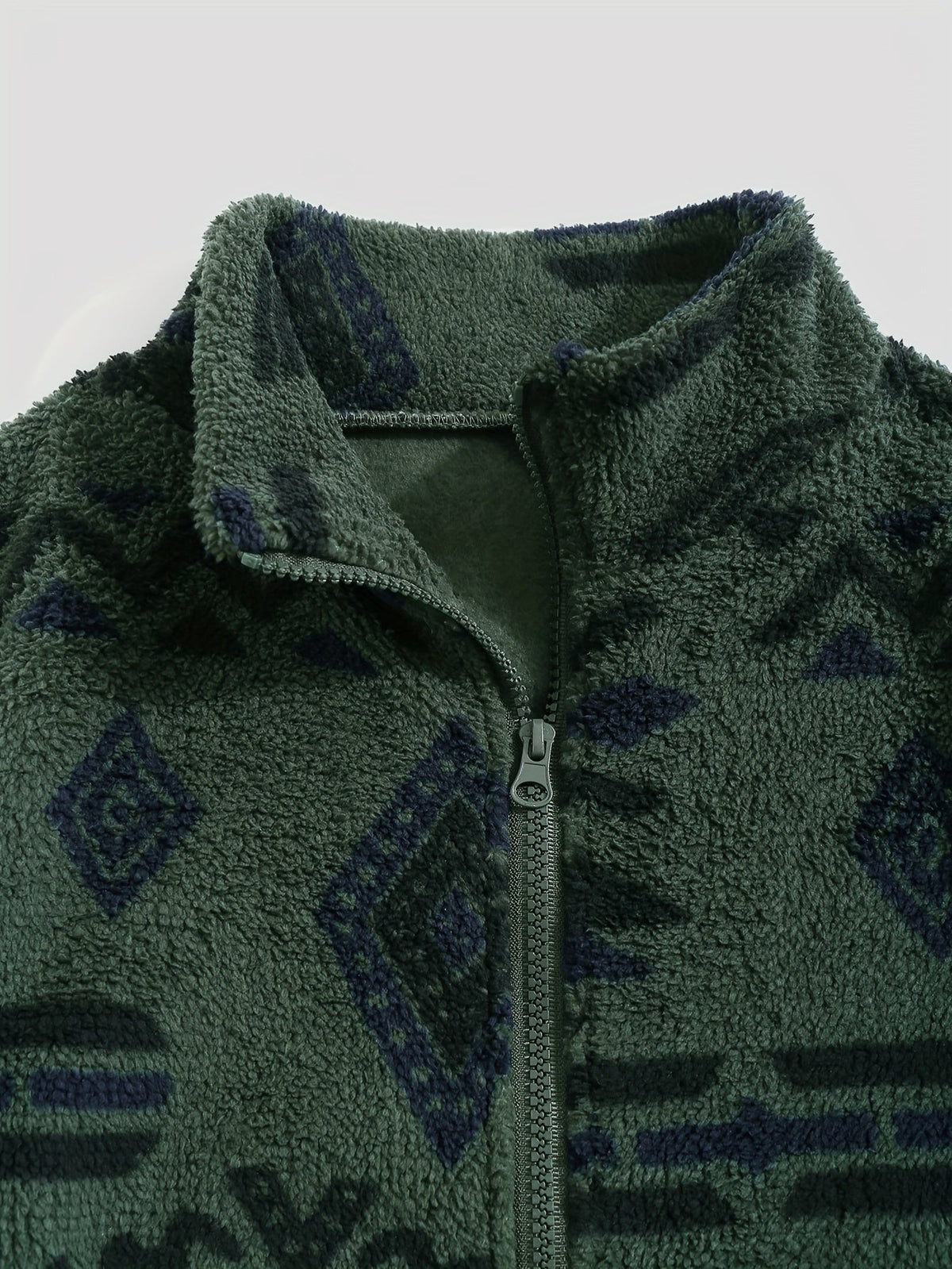 Women's Printed Plush Full-Zip Jacket with Adjustable Hem