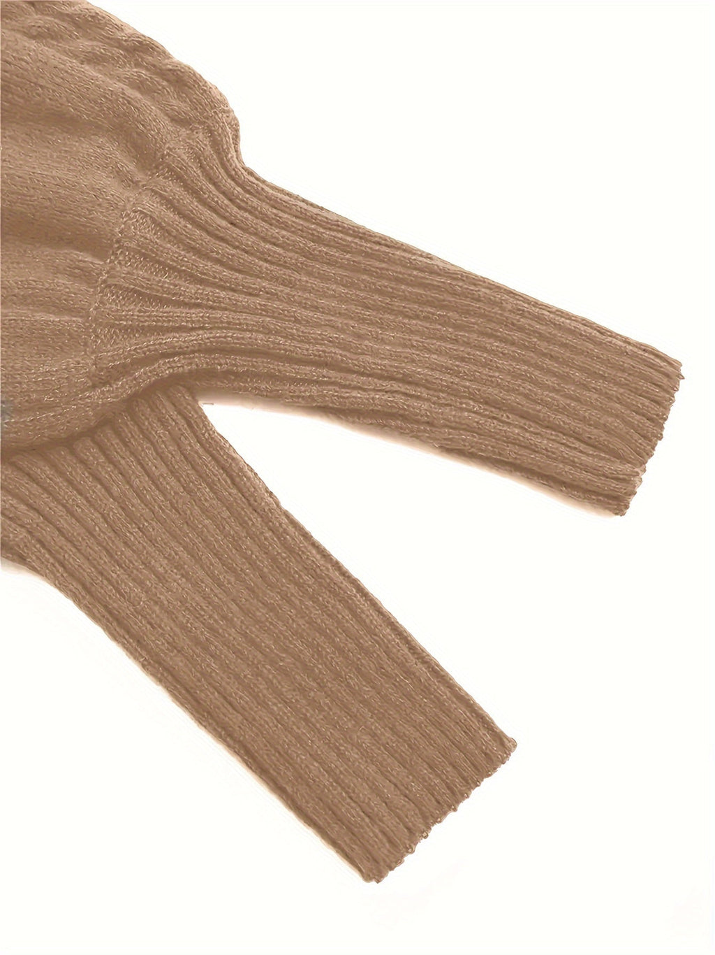 Women's Easy-Drape Cable-Knit Sweater with Half-High Collar