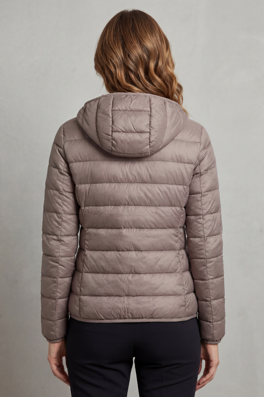 Women's Hooded Quilted Jacket That Folds Into Your Bag