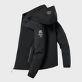 Men's Hooded Insulated Commuter Jacket with Smooth Shell - Black