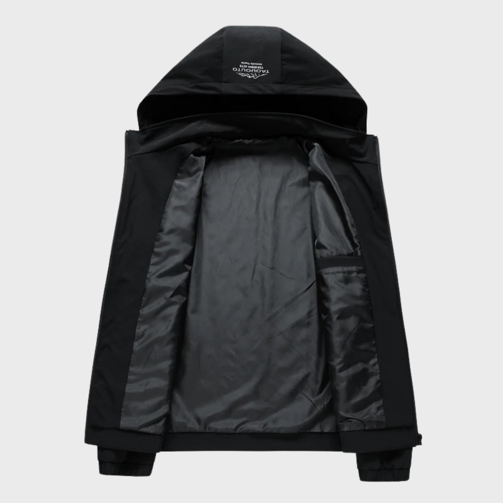 Men's Hooded Insulated Commuter Jacket with Smooth Shell
