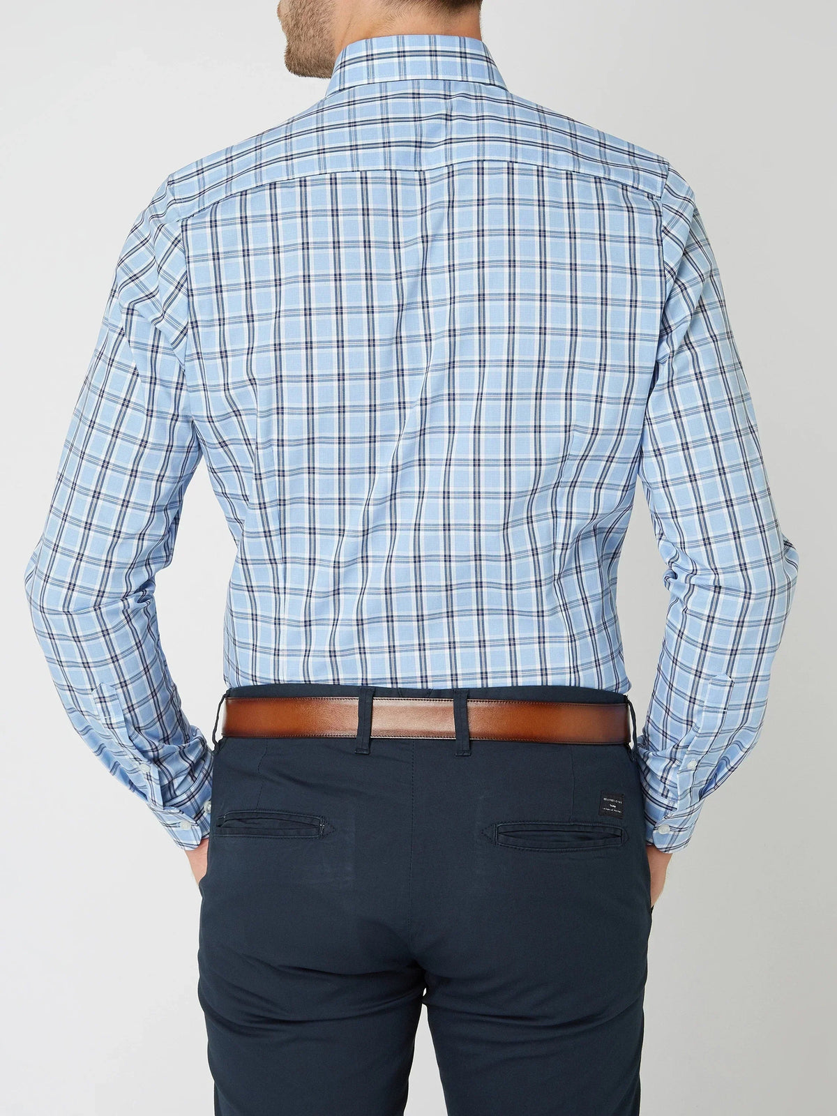 Men's Pure Cotton Plaid Shirt for Warm-Weather Days