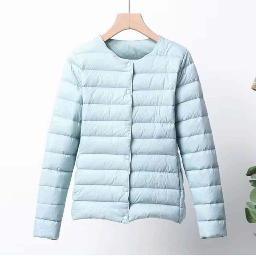 Women's Cropped Quilted Jacket for Spring and Fall Layering