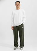 Men's Relaxed Corduroy Pants with Drawstring Waist and Back Pockets - Green