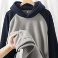 Men's Oversized Waterproof Pullover Parka with Raglan Sleeves - Gray