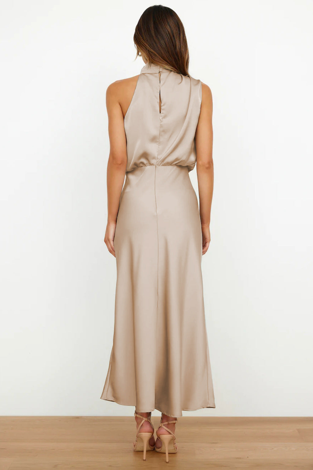 Women's Soft-Sheen Satin Wedding Guest and Cocktail Dress