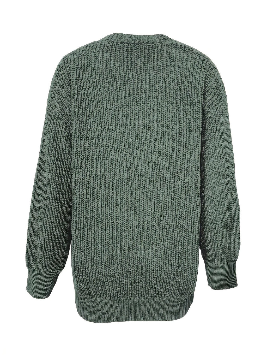 Women's Oversized Chunky Button-Front Cardigan for Cool Mornings