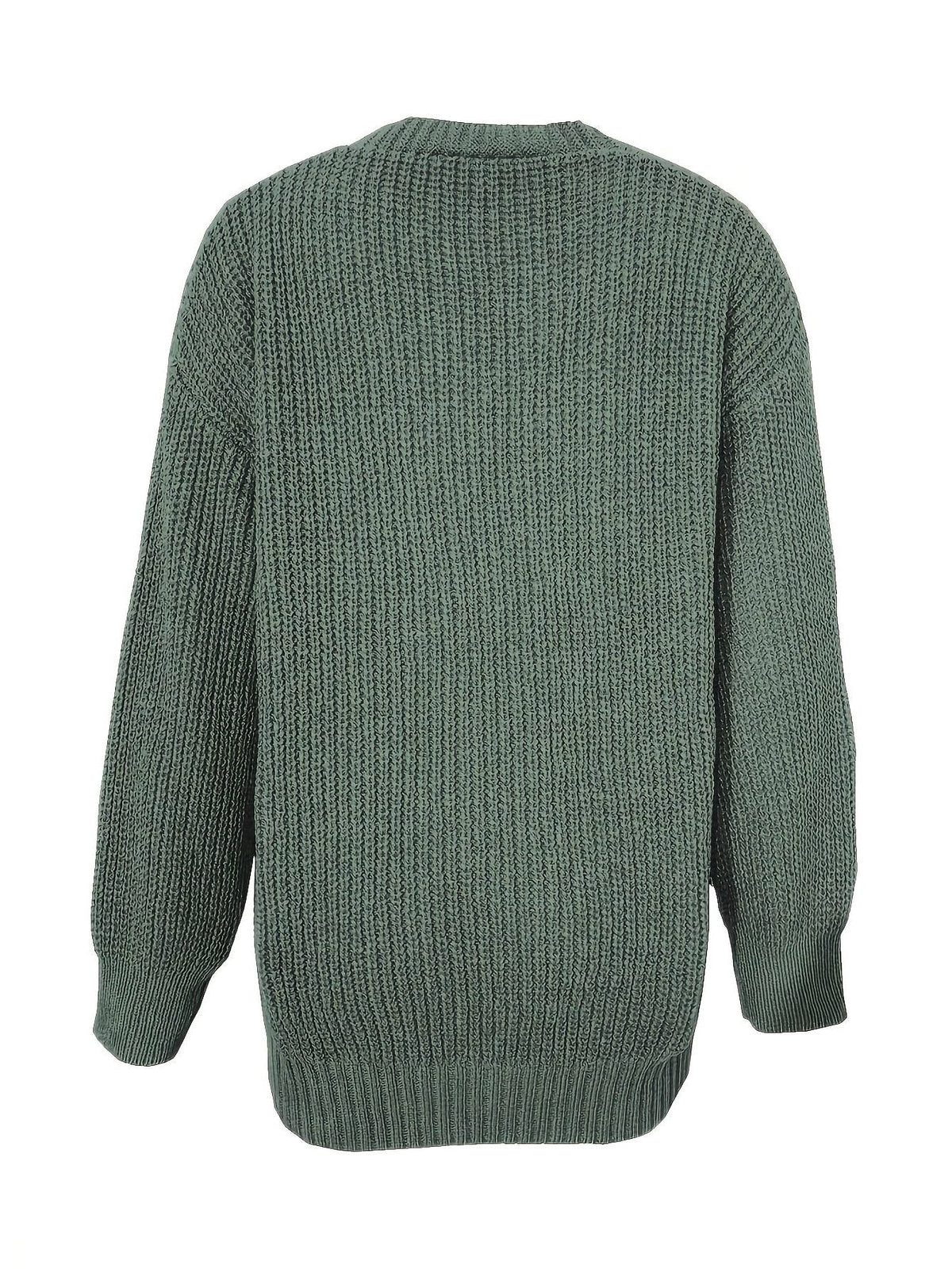 Women's Oversized Chunky Button-Front Cardigan for Cool Mornings