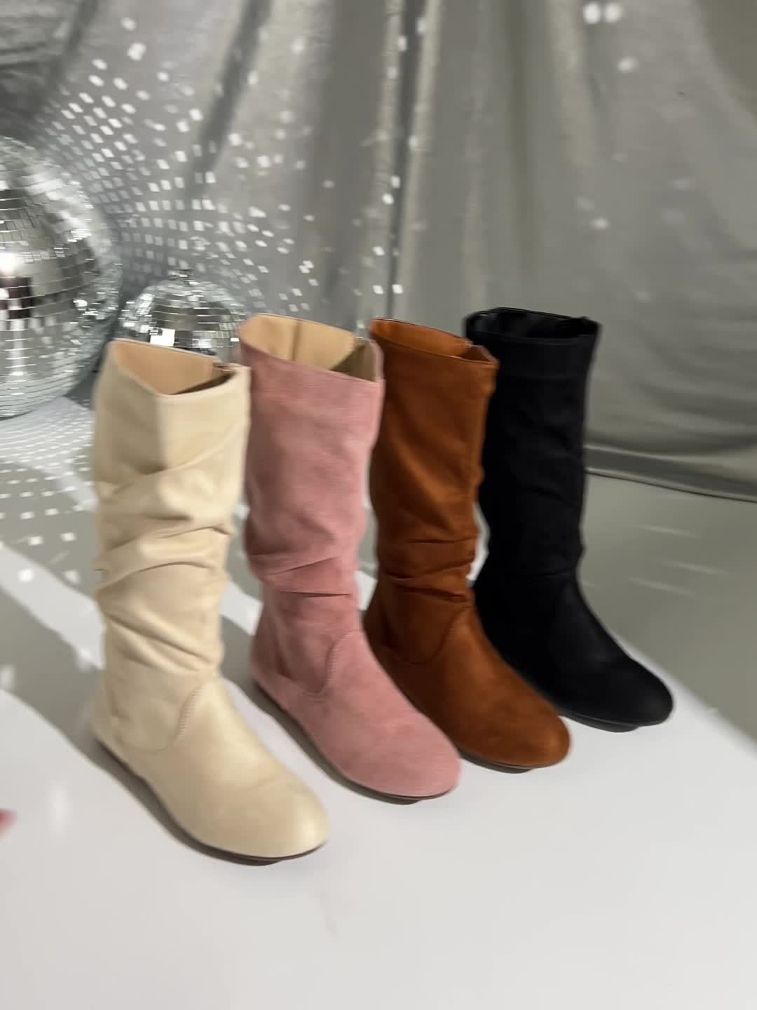 Women's Day-to-Night Slouch Mid-Calf Boots with Cushioned Footbed