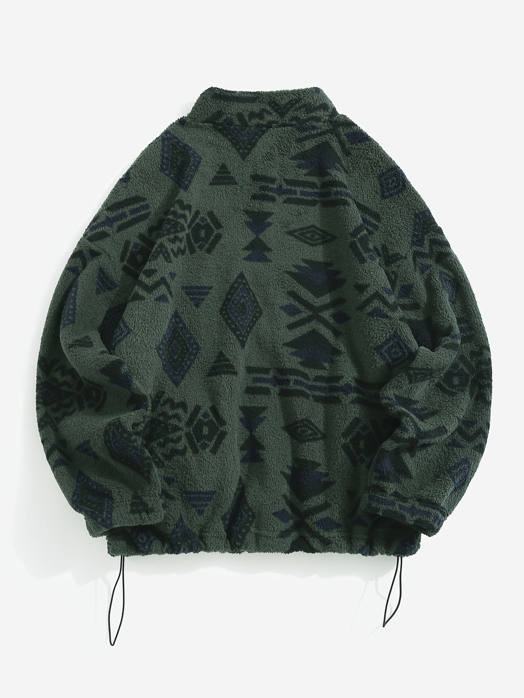 Women's Printed Plush Full-Zip Jacket with Adjustable Hem