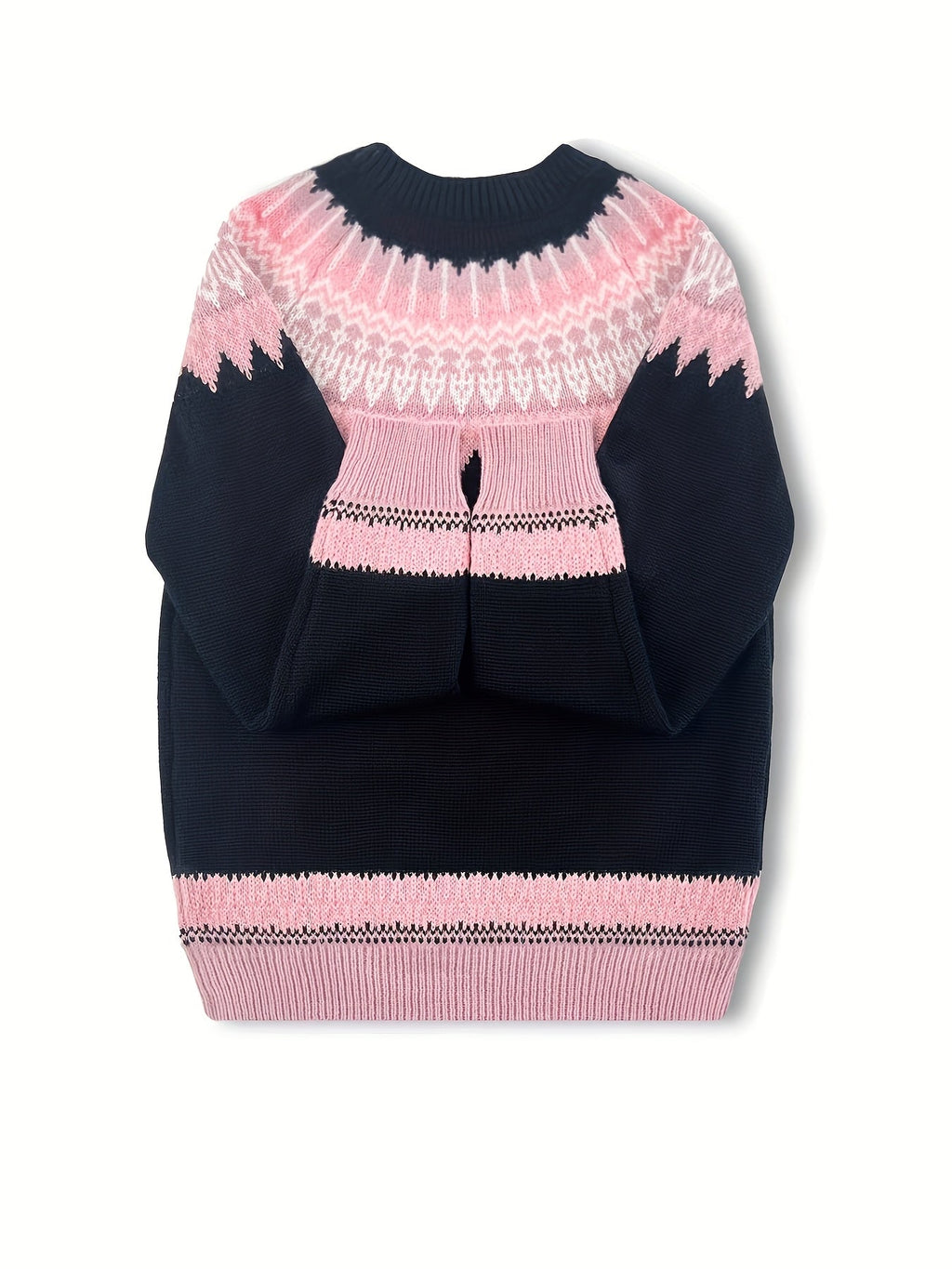 Women's Chunky Nature Motif Jacquard Crew Neck Pullover