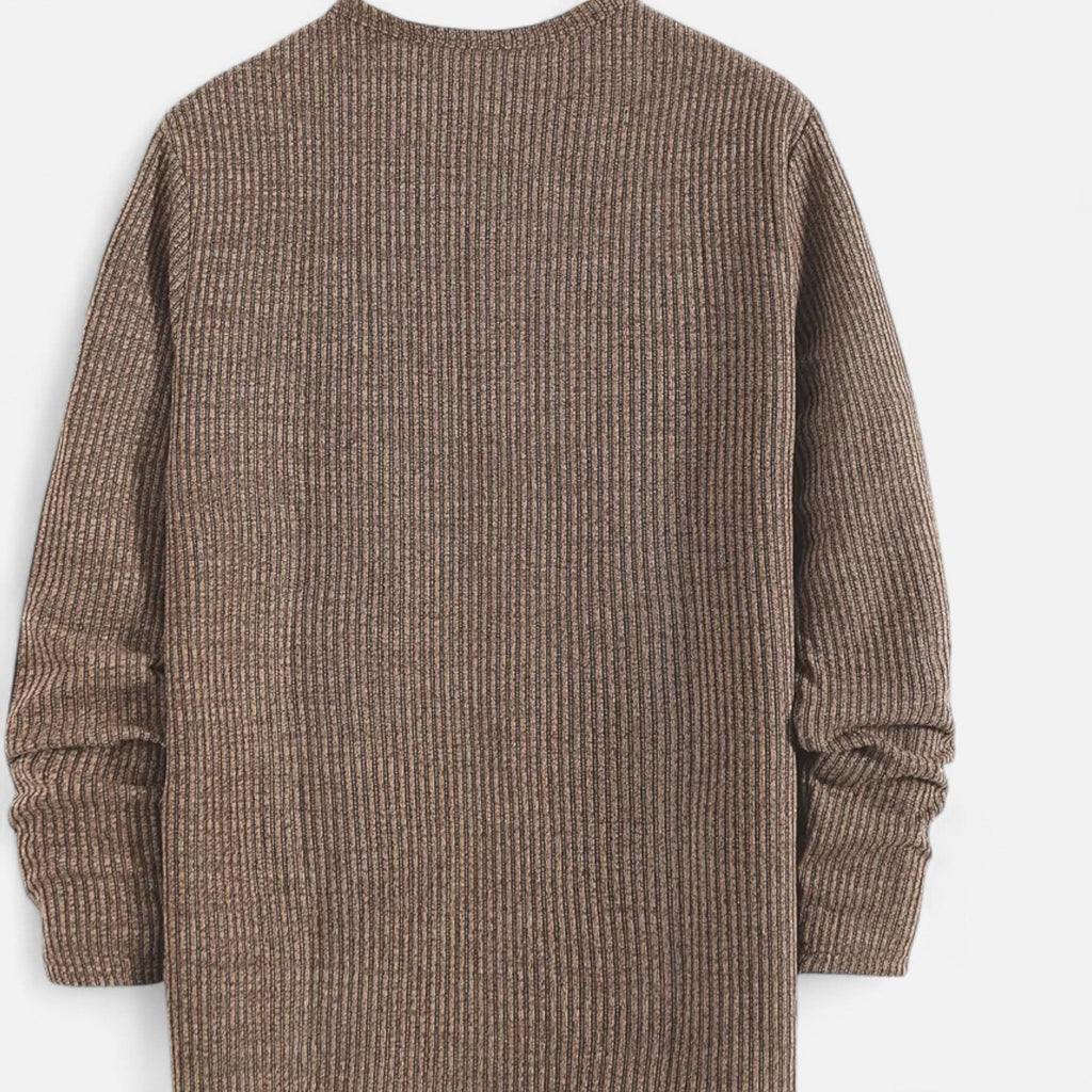 Men's Cable-Knit Henley Sweater in a Cotton Blend