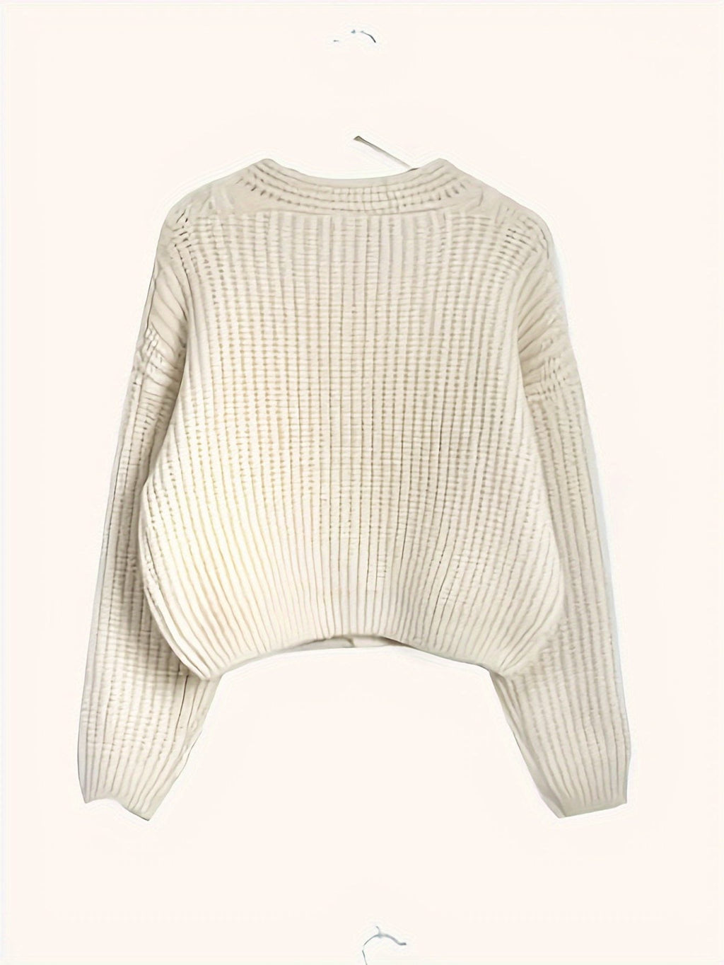 Women's Chunky Textured Button Cardigan with Drop Shoulders