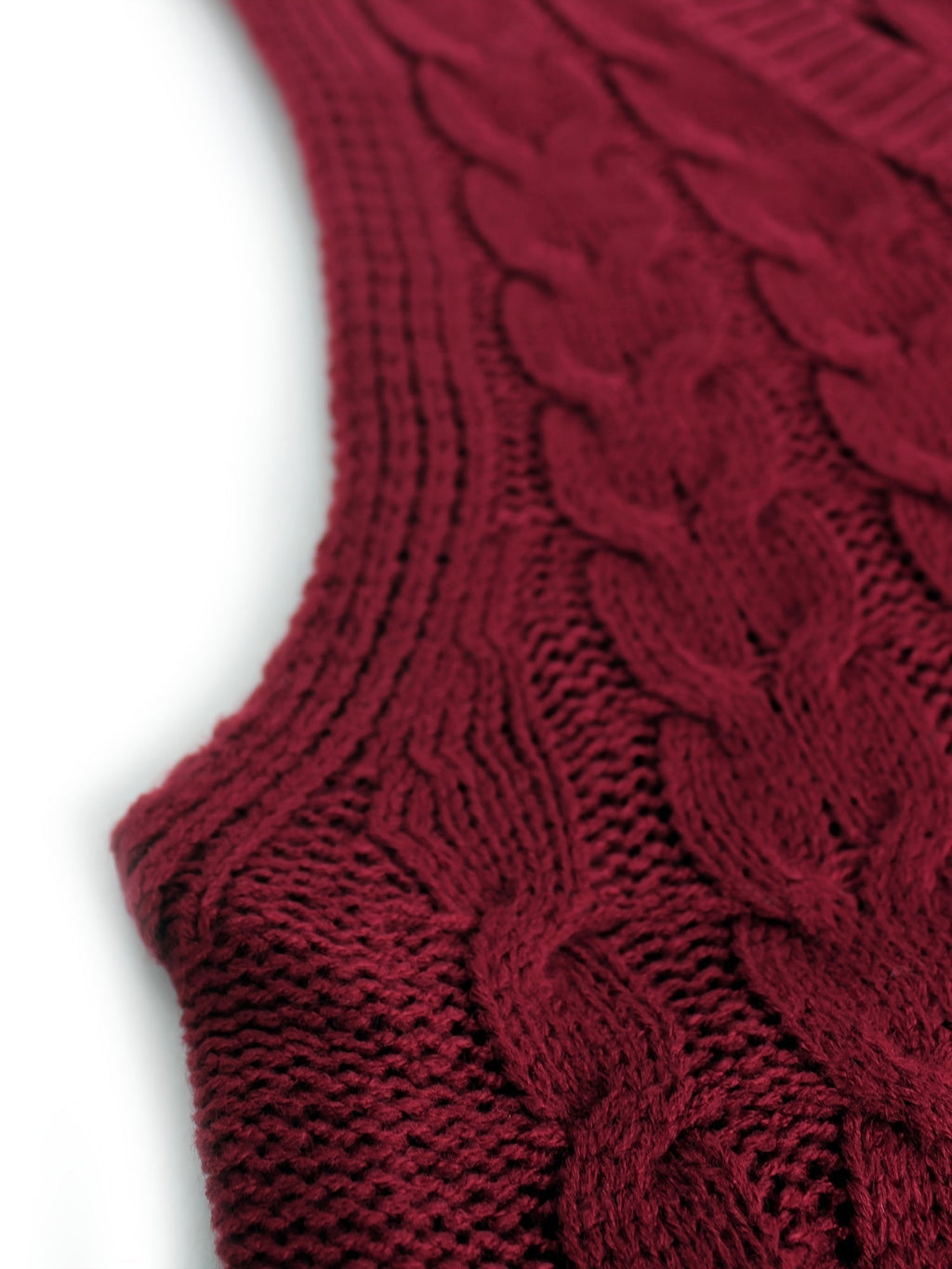 Women's Cable-Knit V-Neck Sweater Vest in a Relaxed Fit