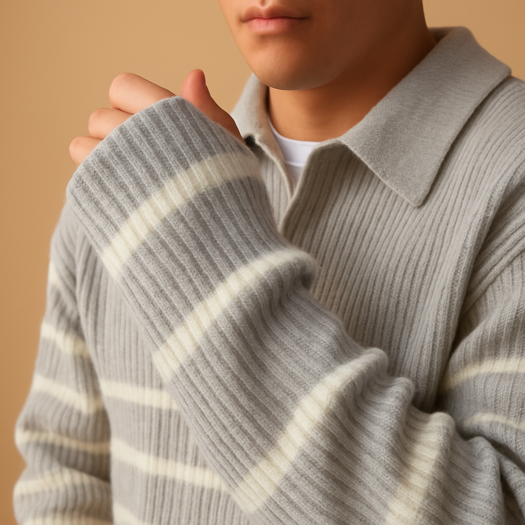 Men's Lightweight Printed Half-Zip Sweater for Office to Weekend