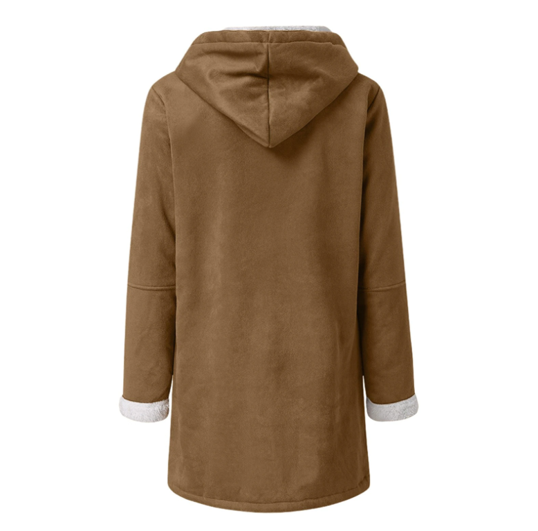 Women's Water-Repellent Mid-Length Duffle with Lined Hood