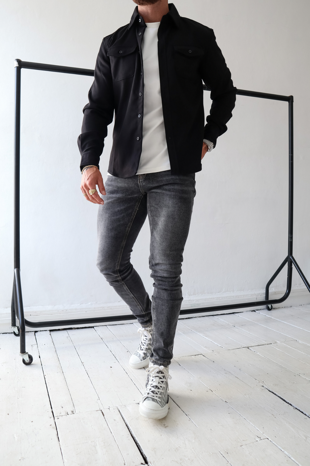 Men's Utility Button-Up Shacket in a Regular Fit