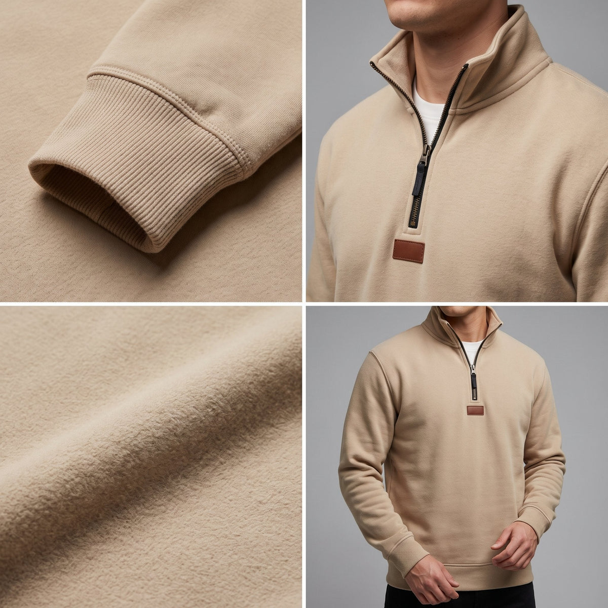 Men's Casual Fleece-Lined Pullover Sweatshirt