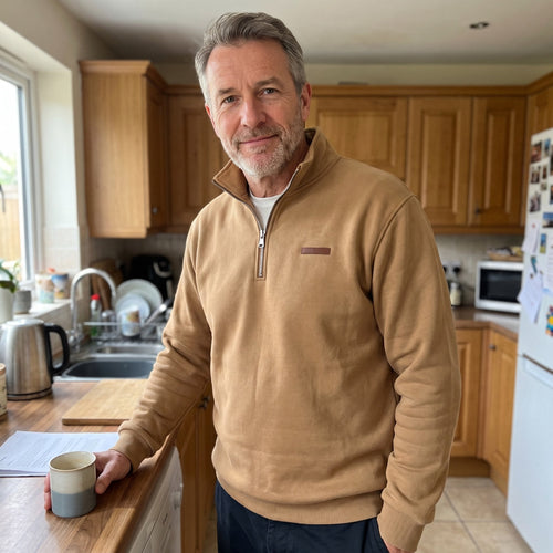 Men's Casual Fleece-Lined Pullover Sweatshirt