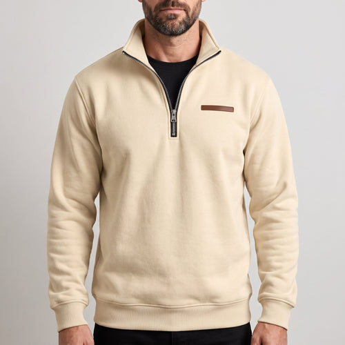 Men's Casual Fleece-Lined Pullover Sweatshirt