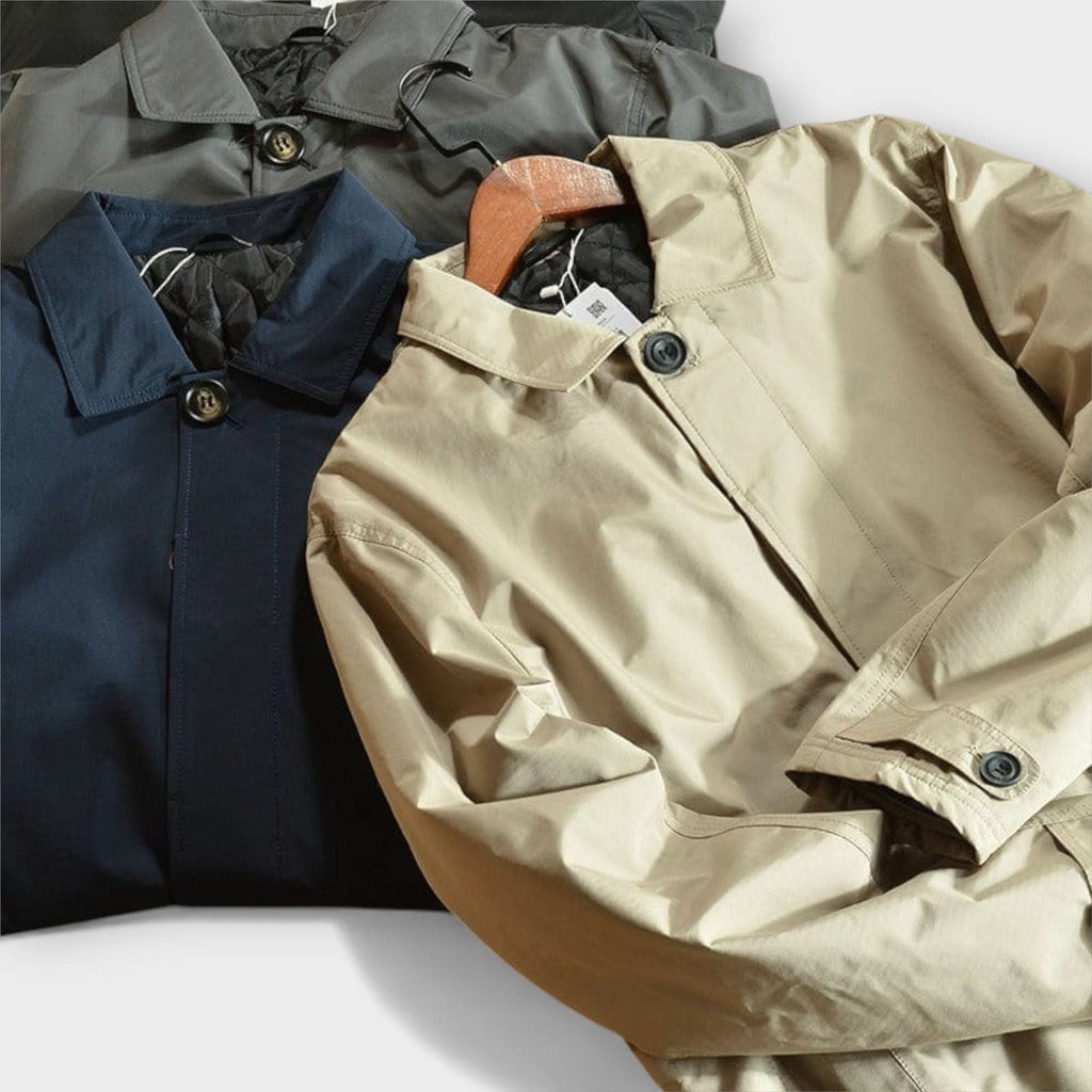 Men's Balmacaan Trench Coat for Rainy Commutes