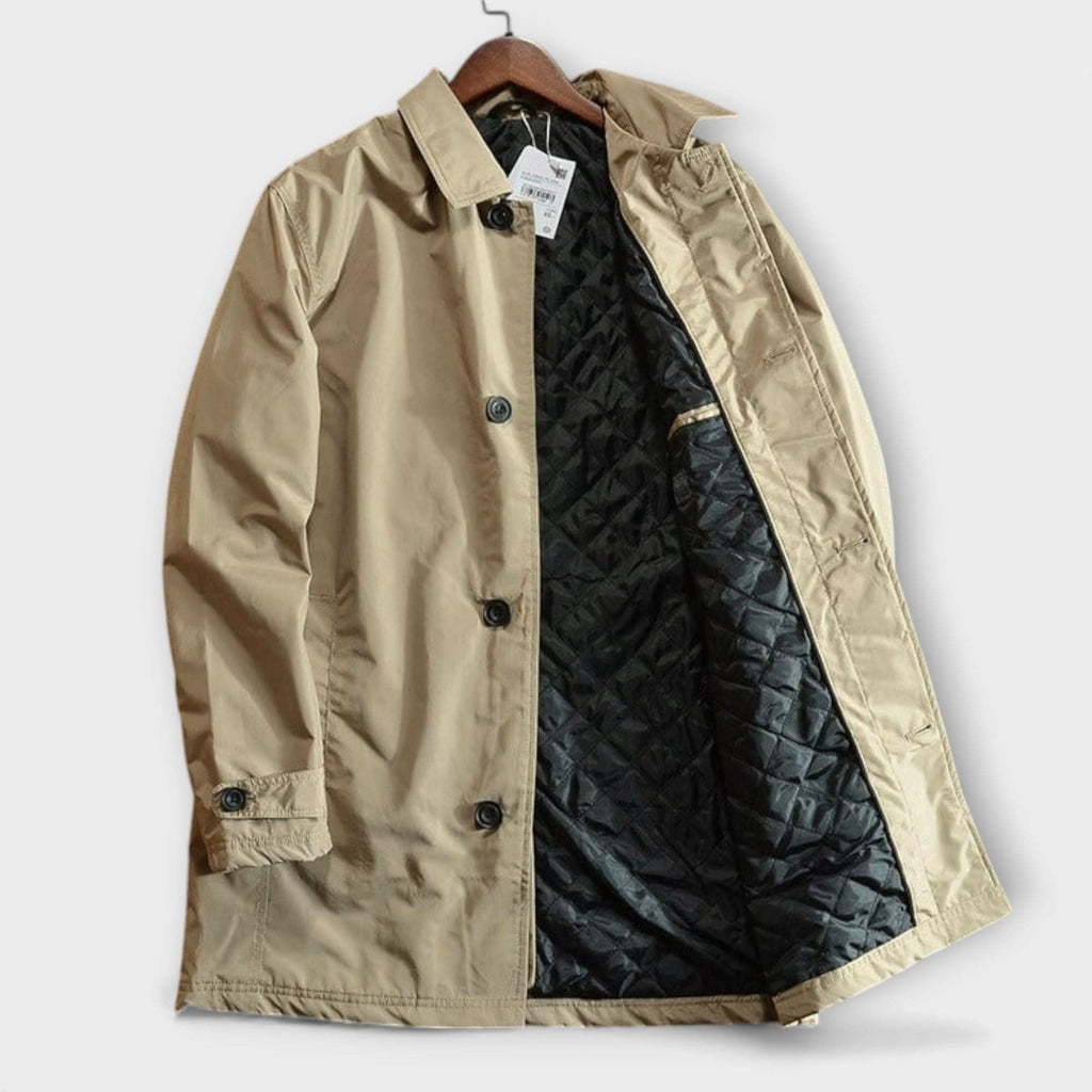 Men's Balmacaan Trench Coat for Rainy Commutes