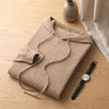 Men's Hooded Soft Knit Sweater for Relaxed Layering - Beige