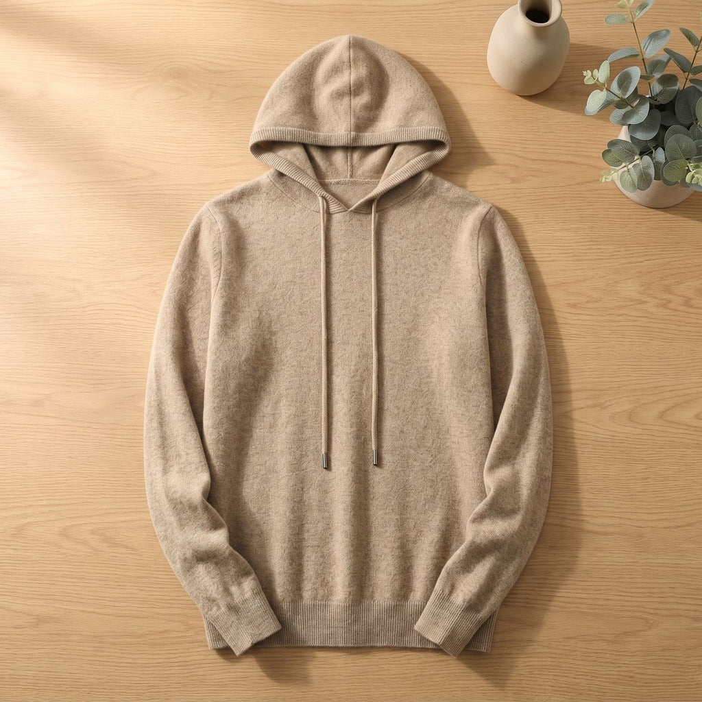 Men's Hooded Soft Knit Sweater for Relaxed Layering