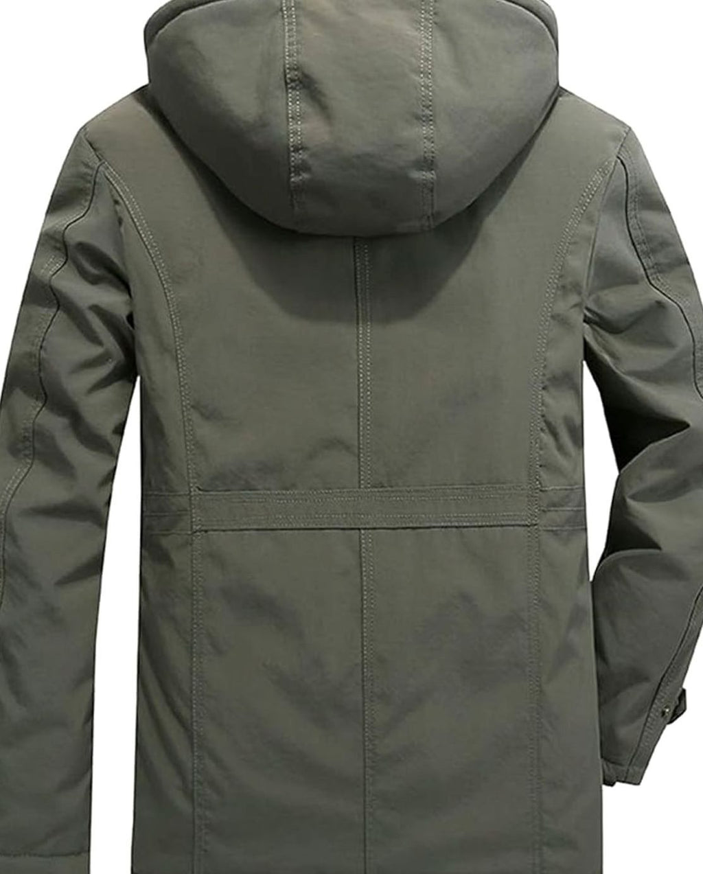 Men's Heavy-Duty Sherpa Hooded Work Jacket with Storm Placket