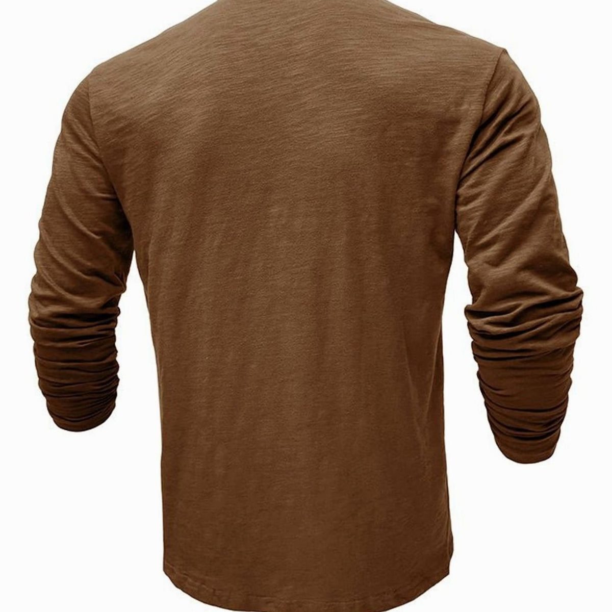 Men's Long-Sleeve Button Henley Shirt in Soft Fabric