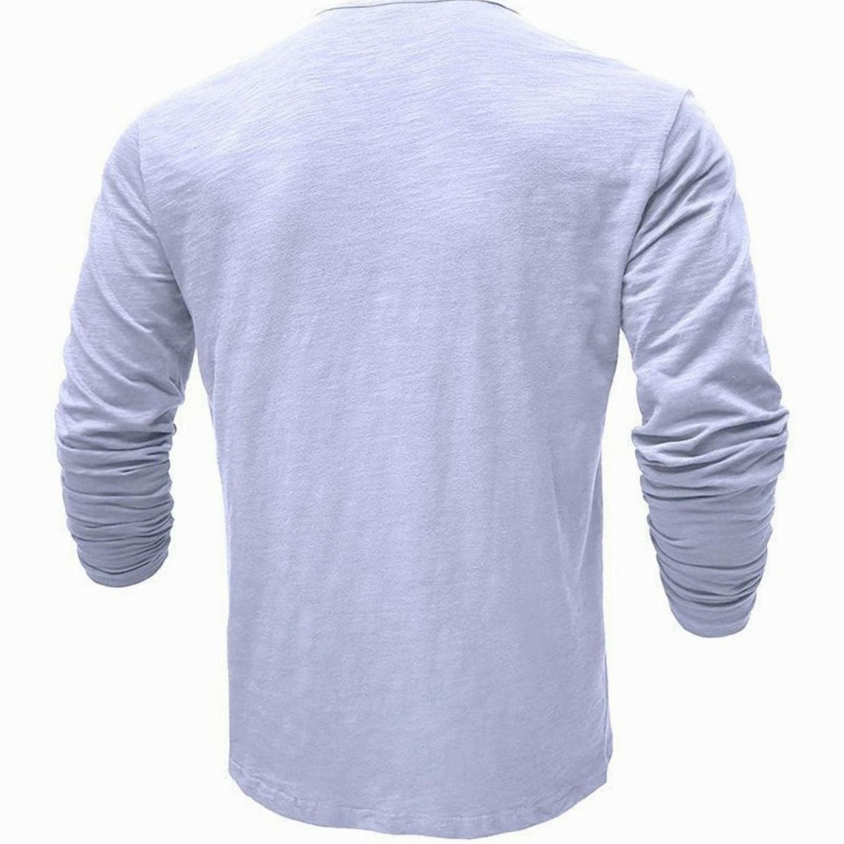 Men's Long-Sleeve Button Henley Shirt in Soft Fabric