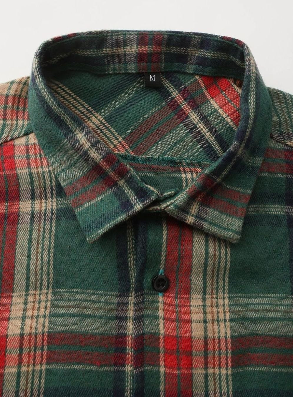 Men's Plaid Flannel Layering Shirt with Patch Pocket