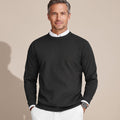 Men's Easy-Care Slim Crew Neck Sweater - Black