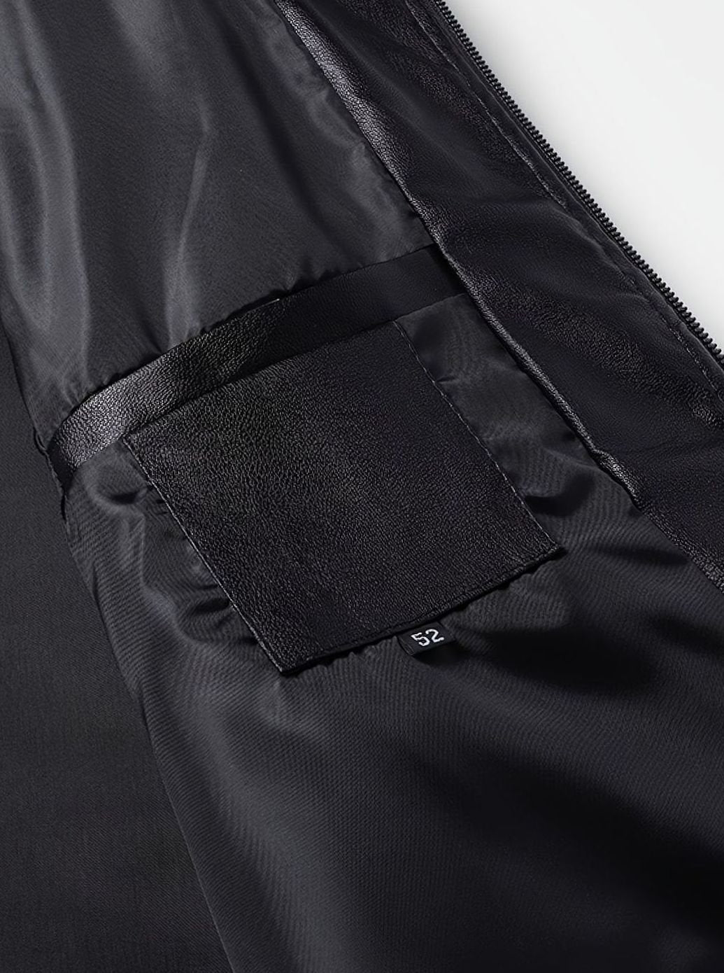 Men's Slim Faux Leather Zip Bomber with Front Pockets