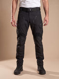 Men's Water-Repellent Work Pants with Multiple Cargo Pockets - Black