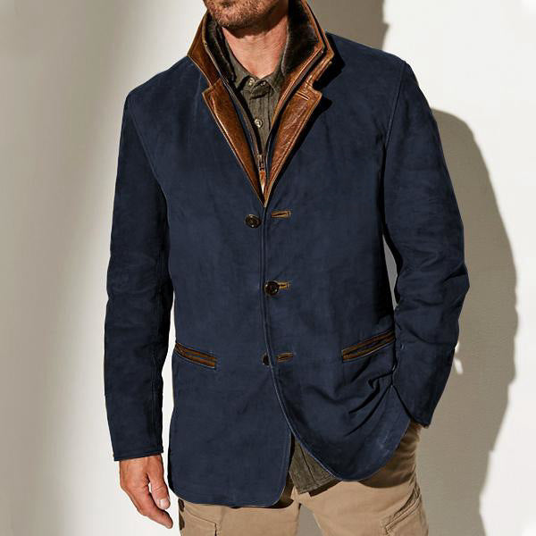 Men's Easy Smart-Casual Blazer Jacket with Classic Lapels