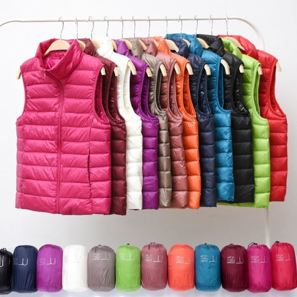 Women's Quilted Layering Vest with Light Rain Protection