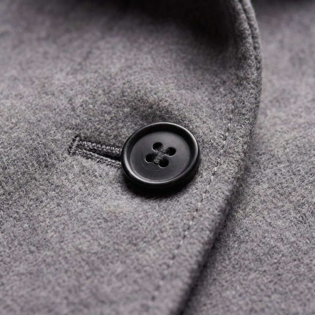 Women's Straight-Cut Wool-Style Button-Up Everyday Coat