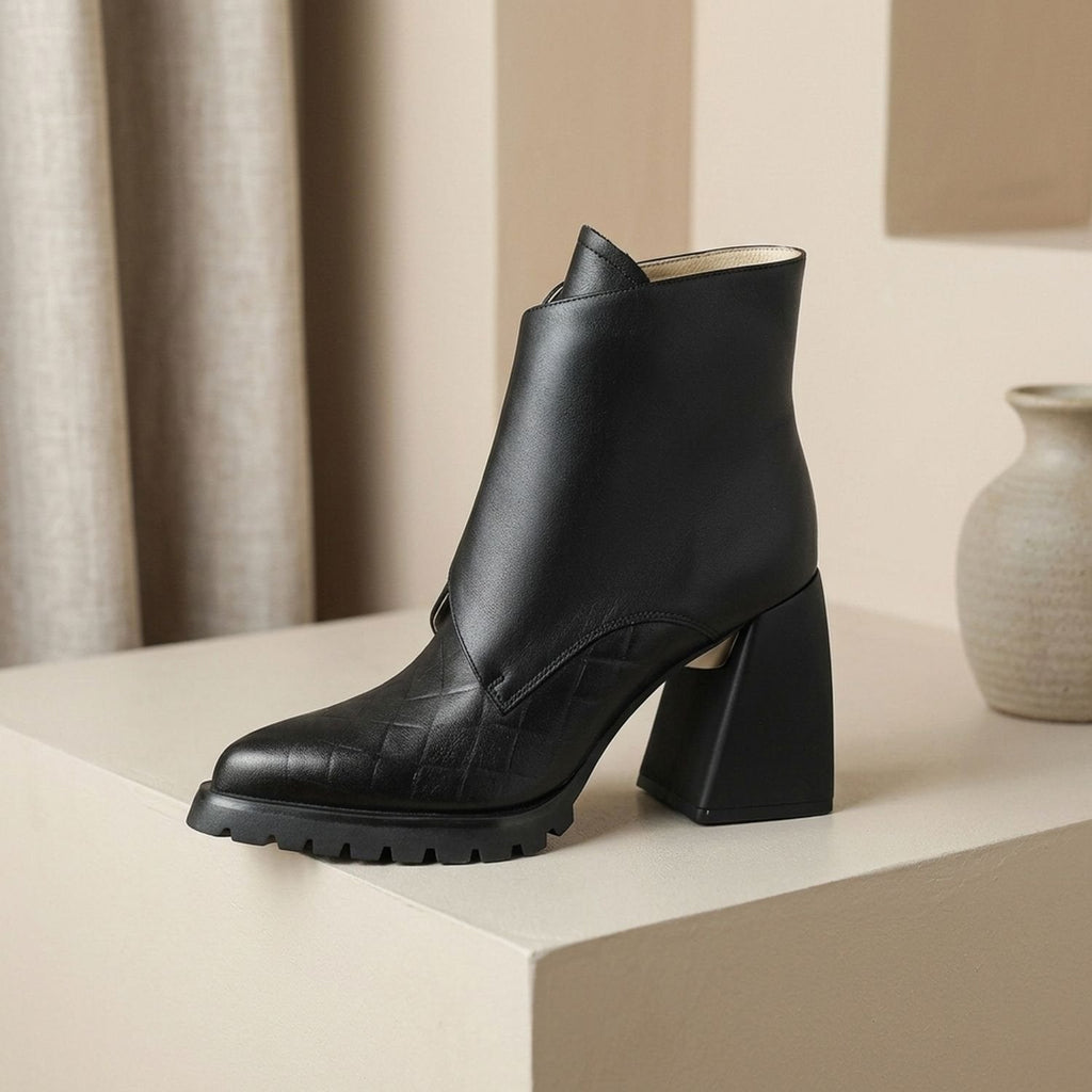 Women's Arch Support Lug Sole Chelsea Booties with Buckle Accent