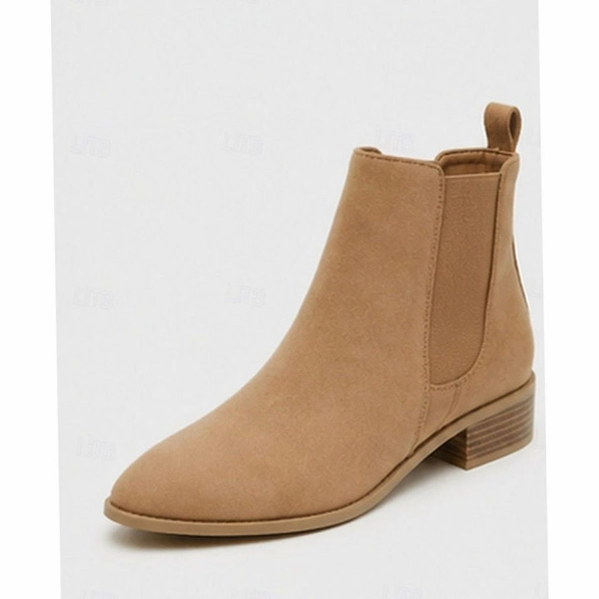 Women's Office-Ready Suede Booties with Pointed Toe and Low Heel