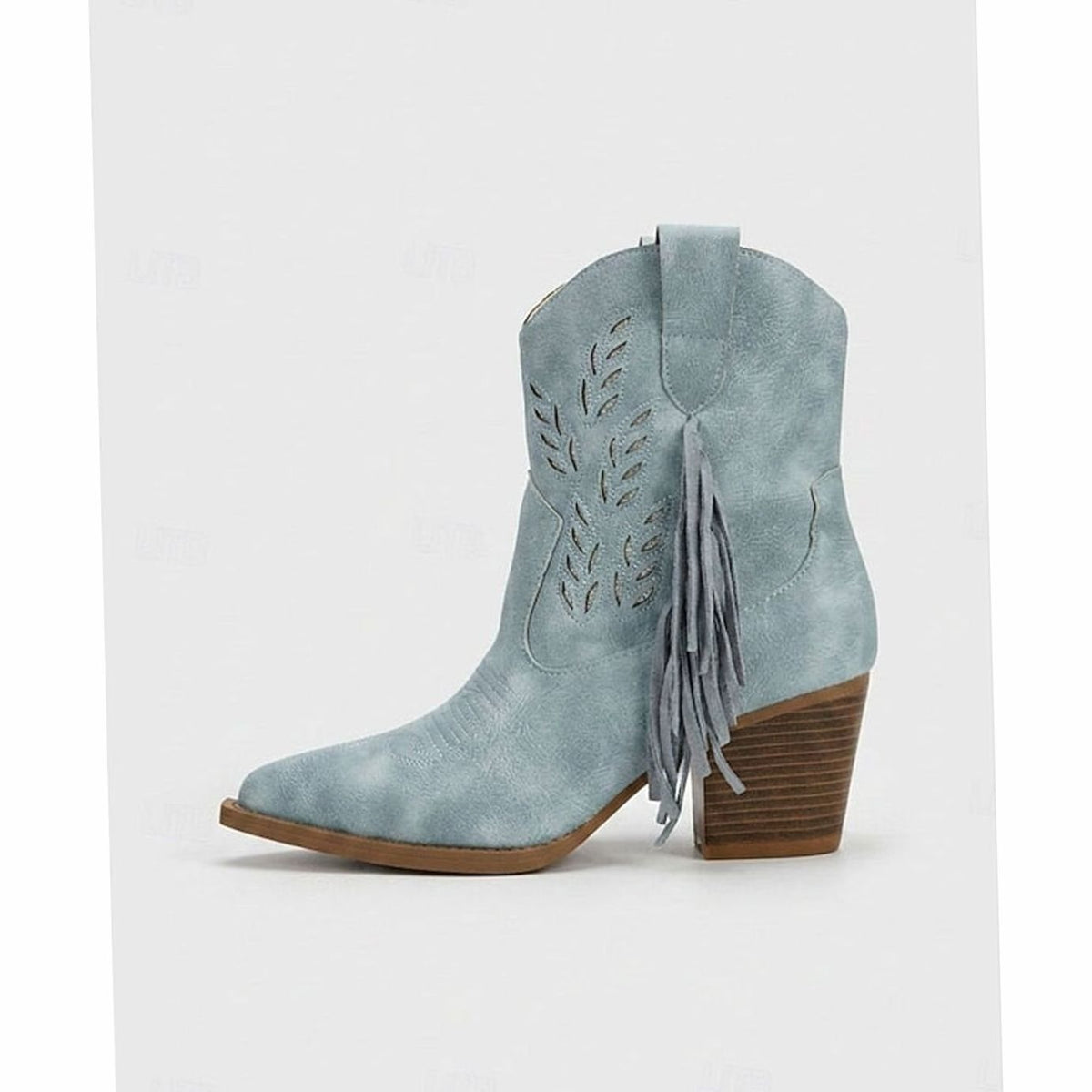 Women's Tassel-Trim Pointed-Toe Western Booties