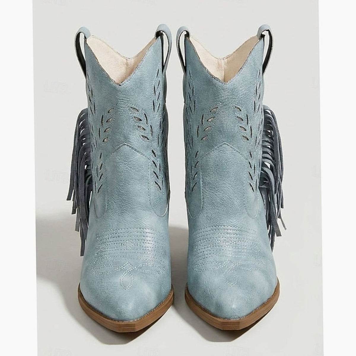 Women's Tassel-Trim Pointed-Toe Western Booties