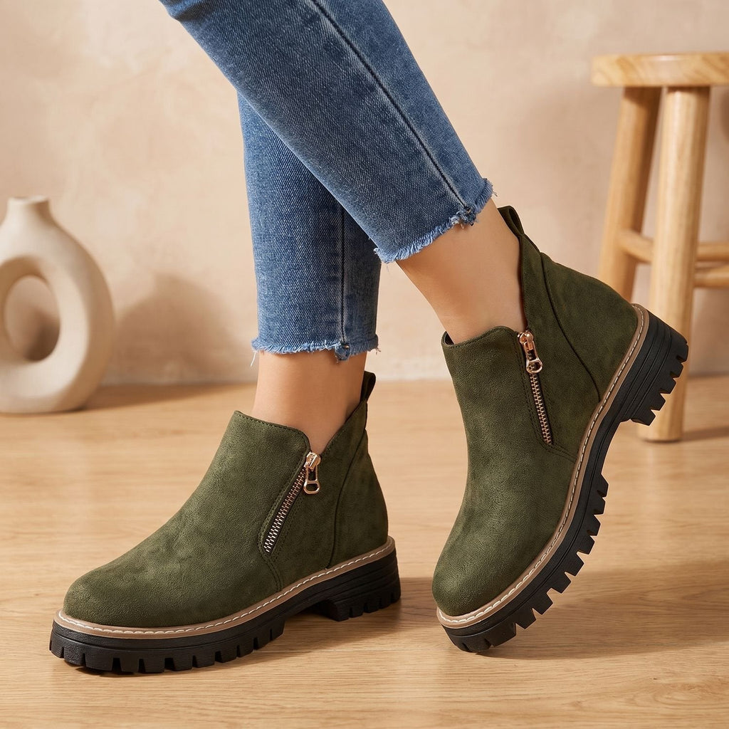 Women's Icy-Weather Waterproof Booties with Deep Lug Tread